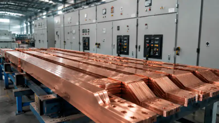 Barra colectora de cobre para soluciones de distribución eléctrica en tableros de switchgear